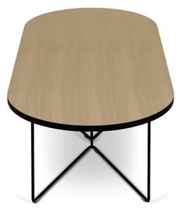 Konferenčný stolík s dubovou dyhou TemaHome Oval