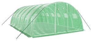 Fóliovník s oceľovým rámom zelený 24 m² 6x4x2 m