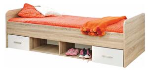 Detská posteľ s úložným priestorom Emio Typ 4 90 - dub sonoma / biela