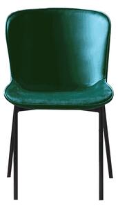 KONDELA Jedálenská stolička, smaragdová Velvet látka, ADENA