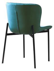 KONDELA Jedálenská stolička, smaragdová Velvet látka, ADENA