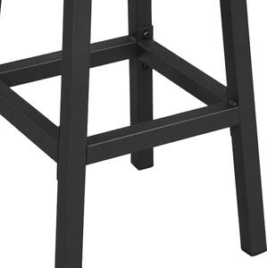 Barová stolička KEMA čierna/hnedá, 2 ks