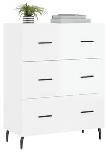 Komoda lesklá biela 69,5x34x90 cm spracované drevo