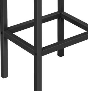Barová stolička KEMA II čierna/hnedá, 2 ks
