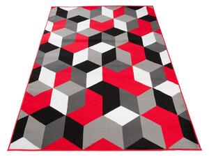 TA Koberec Q545A RED MAYA PP ESM Sivý Obdĺžnikový Rozmer: 80x150 cm