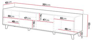 TV stolík/skrinka Saphina 200 (biela). Vlastná spoľahlivá doprava až k Vám domov. 1053952