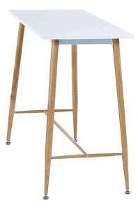 TEMPO Barový stôl, biela/buk, 110x50 cm, DORTON