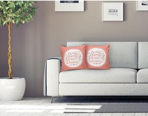 Oranžová obliečka na vankúš Minimalist Cushion Covers Home Sweet Home, 45 x 45 cm