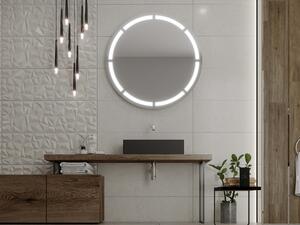 Okrúhle zrkadlo do kúpeľne s LED osvetlením C2 premium