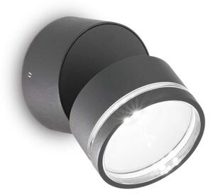 Ideal Lux 285467 LED vonkajšie nástenné svietidlo Omega Ap Round 1x7W | 650lm | 4000K | IP54- antracit