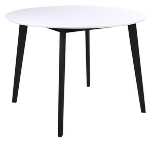 Okrúhly jedálenský stôl Carmen, čierny / biely