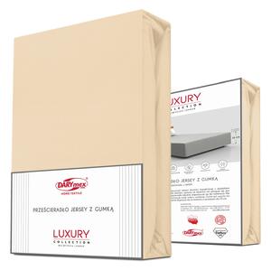 JERSEY PRESTIERADLO 90X200 CM, VÝŠKA 30 CM BÉŽOVÉ