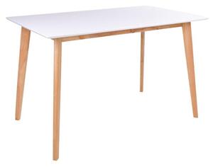Dizajnový jedálenský stôl Carmen, prírodný / biely