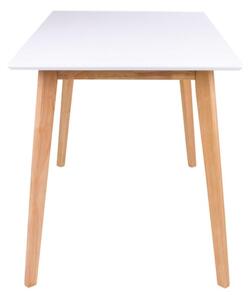 Dizajnový jedálenský stôl Carmen, prírodný / biely