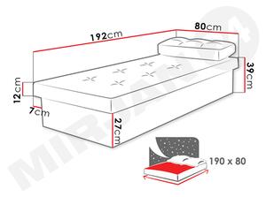 Jednolôžková posteľ. Vlastná spoľahlivá doprava až k Vám domov. 1054153