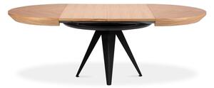 Rozkladací stôl s čiernymi kovovými nohami Windsor & Co Sofas Magnus, ø 120 cm