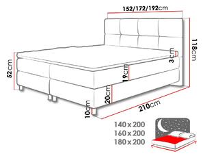 Kontinentálna posteľ 140 cm Amarydia (fresh 01). Vlastná spoľahlivá doprava až k Vám domov. 1054287