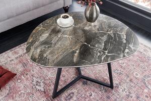 Kávový stolík MARVELOUS 70cm keramika a mramor taupe