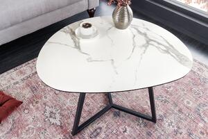 Kávový stolík MARVELOUS 70cm keramika taupe tvrdené sklo