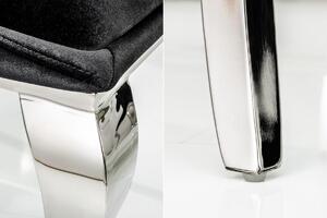 Dizajnová stolička Rococo II čierny zamat