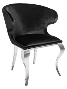Dizajnová stolička Rococo II čierny zamat