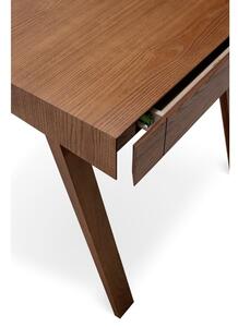 Hnedý stôl s nohami z jaseňového dreva EMKO 4.9, 80 x 70 cm