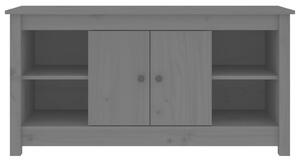 TV skrinka sivá 103x36,5x52 cm masívna borovica