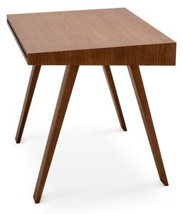 Hnedý písací stôl s nohami z jaseňového dreva EMKO 4.9, 140 x 70 cm