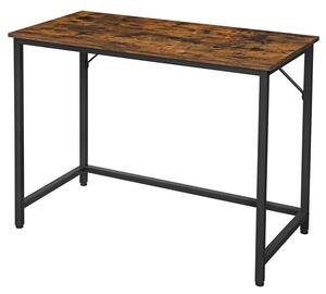 Písací stôl UNO čierna/tmavé drevo