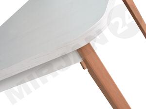 Stôl Harry Mirjan 80 x 140+180 VI (sonoma Mirjan L) (biela). Vlastná spoľahlivá doprava až k Vám domov. 1058500