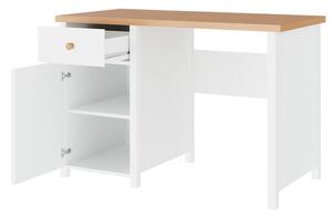 Písací stôl Keira Mirjan KS (biela + dub nash). Vlastná spoľahlivá doprava až k Vám domov. 1058475