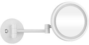 Bemeta Design WHITE: Kozmetické zrkadlo, ø 200 mm, s LED osvetlením - 112101144