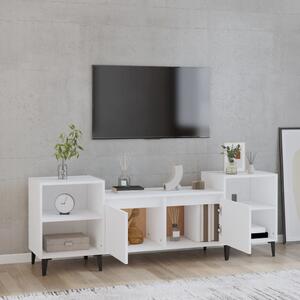 TV skrinka biela 160x35x55 cm spracované drevo