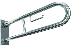 Bemeta Design HELP: Madlo, 900 mm, v tvare U, s držiakom TP, sklopné, s krytkou, nerez, mat - 301407292