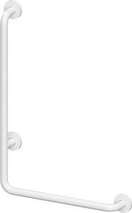 Bemeta Design HELP: Madlo, 890 mm, v tvare L, ľavé, s krytkou, biela - 301112043