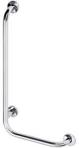 Bemeta Design HELP: Madlo, 890 mm, v tvare L, ľavé, s krytkou, nerez, mat - 301112042