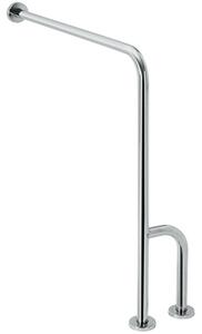 Bemeta Design HELP: Madlo, s dvojitým kotvením do zeme, pravé, s krytkou, nerez, mat - 301122142