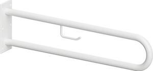 Bemeta Design HELP: Madlo, 750 mm, v tvare U, s držiakom TP, bez krytky, biela - 301907304