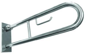Bemeta Design HELP: Madlo, 600 mm, v tvare U, s držiakom TP, sklopné, s krytkou, nerez, lesk - 301407271