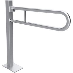 Bemeta Design HELP: Sklopný úchyt v tvare U ukotvený do zeme 813 mm, nerez, brus, s krytkou - 301507602