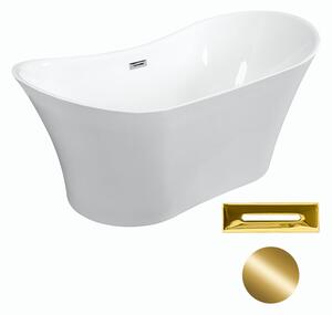 Besco Akrylátová voľne stojaca vaňa Amber 170x80 BESCO-Typ výpuste: Click-Clack s prepadom, chróm, BESCO-Rozmery: 170x80, BESCO-Farba: Biela