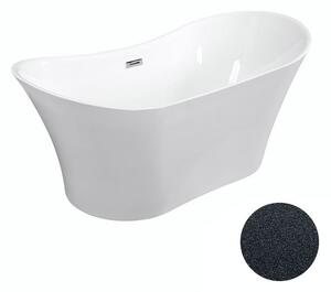 Besco Akrylátová voľne stojaca vaňa Amber Glam G 170x80 BESCO-Typ výpuste: Click-Clack s prepadom, chróm, BESCO-Rozmery: 170x80, BESCO-Farba: Biela/grafit