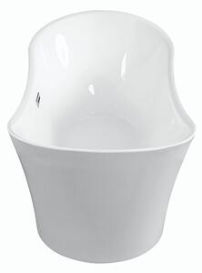 Besco Akrylátová voľne stojaca vaňa Amber 170x80 BESCO-Typ výpuste: Click-Clack s prepadom, chróm, BESCO-Rozmery: 170x80, BESCO-Farba: Biela
