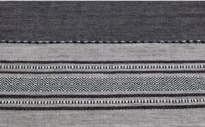 Tmavosivý bavlnený koberec Webtappeti Antique Kilim, 60 x 90 cm