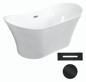 Besco Akrylátová voľne stojaca vaňa Amber 170x80 BESCO-Typ výpuste: Click-Clack s prepadom, chróm, BESCO-Rozmery: 170x80, BESCO-Farba: Biela