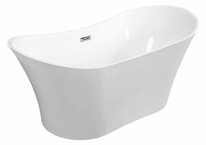 Besco Akrylátová voľne stojaca vaňa Amber 170x80 BESCO-Typ výpuste: Click-Clack s prepadom, chróm, BESCO-Rozmery: 170x80, BESCO-Farba: Biela