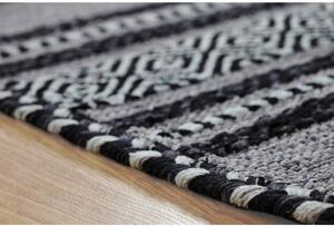 Tmavosivý bavlnený koberec Webtappeti Antique Kilim, 60 x 90 cm