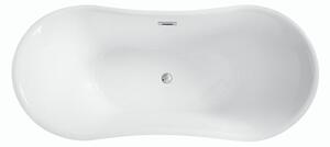 Besco Akrylátová voľne stojaca vaňa Amber 170x80 BESCO-Typ výpuste: Click-Clack s prepadom, chróm, BESCO-Rozmery: 170x80, BESCO-Farba: Biela