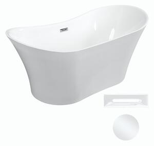 Besco Akrylátová voľne stojaca vaňa Amber 170x80 BESCO-Typ výpuste: Click-Clack s prepadom, chróm, BESCO-Rozmery: 170x80, BESCO-Farba: Biela