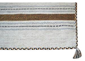 Béžový bavlnený koberec Webtappeti Antique Kilim, 60 x 200 cm